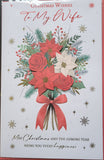Wife Christmas - Large 8 Page Flowers