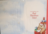 Great Grandson Christmas - Cute Bear With Gift Boxes