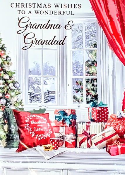 Grandma & Grandad Christmas - Traditional Window Wishes