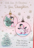 Daughter Christmas - Cute pink penguins