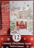 12 Pack Of Christmas Cards - outdoor scene