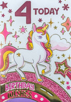 4 Girl Birthday - Unicorn Wishes