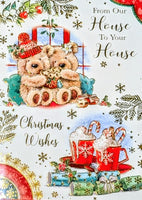 From Our house To Yours Christmas - Cute Bears With Hot Chocolate