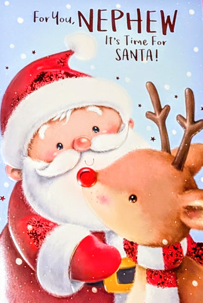 Nephew Christmas - Santa & Rudolph
