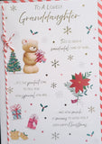 Granddaughter Christmas - Large Bear and tree