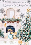Special Couple Christmas - Traditional Fireplace & Tree
