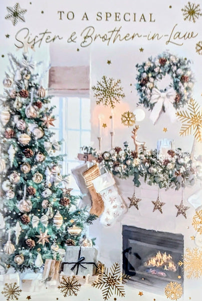 Sister & Brother In Law Christmas - Traditional Fireplace Special
