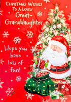 Great Granddaughter Christmas - Santa & Tree