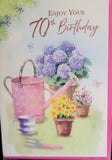 70 Birthday Female - Pink Watering Can