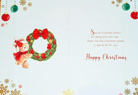 Granddaughter Christmas - Cute Wreath On Right