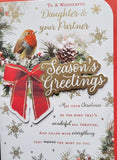 Daughter & Partner Christmas - Large Traditional Robin