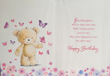 Granddaughter Birthday - Bear and Butterfly (pink)
