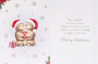 Special Couple Christmas - Cute Bears In Hats Christmas Wishes