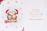 Special Couple Christmas - Cute Bears In Hats Christmas Wishes