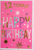12 Girl Birthday - Dark Pink