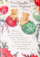 Daughter & Boyfriend Christmas - Cute Bauble Words