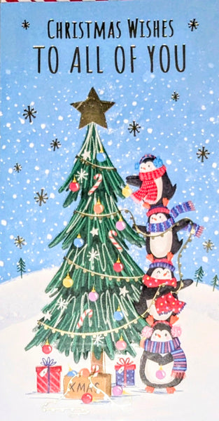 To All Of You Christmas - Slim Cute Penguin & Tree