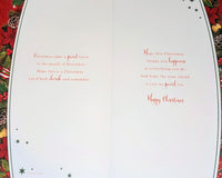 Son & Daughter In Law Christmas - Large 8 Page Traditional Wreath