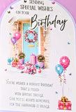 Open Female Birthday - Traditional Blue Door & Gifts