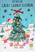 Great Grandchildren Christmas - Elves & Tree
