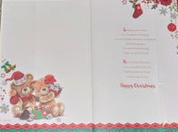 Granddaughter & Partner Christmas - Cute Bears With Gifts