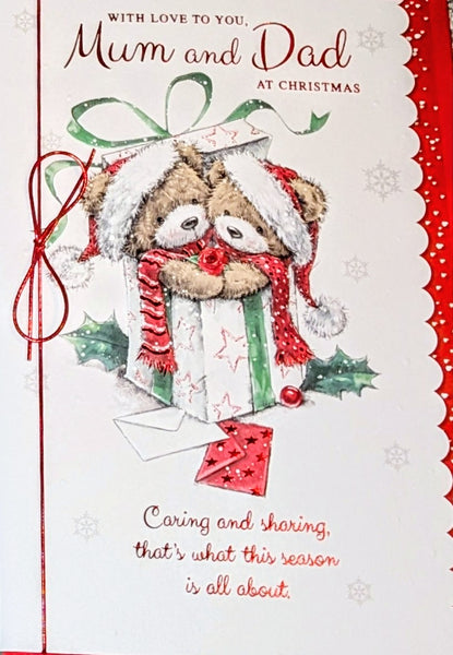 Mum & Dad Christmas - Cute Bears In Gift Box