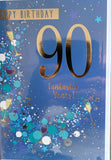 90 Birthday Male - Blue