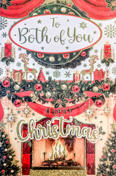 To Both Of You Christmas - Traditional Fireplace & Garland