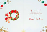 Daughter Christmas - Cute Wreath On Right
