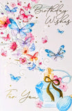 Open Female Birthday - Traditional Butterflies & Perfume