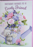 Friend Birthday - Cute Bear and Watering Can