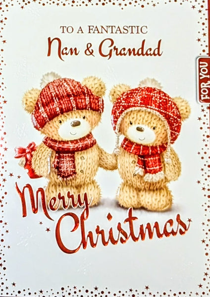 Nan & Grandad Christmas - Cute Bears Merry