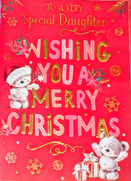 Daughter Christmas - Cute Bears Merry