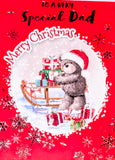 Dad Christmas - Cute Bear & Sledge