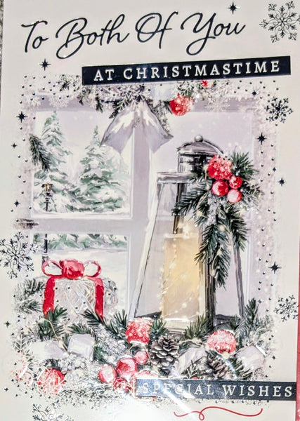 To Both Of You Christmas - Traditional Lantern & Window