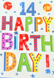 14 Boy Birthday - Happy Birthday Multi Coloured