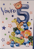 5 Boy Birthday - Giraffe