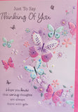 Thinking Of You - pink butterflies