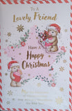 Friend Christmas - Cute Bears and Pink Star