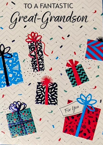 Great Grandson Birthday - Gift Boxes