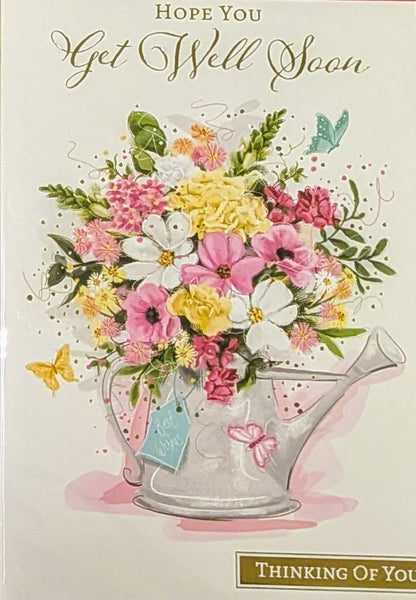 Get Well Soon - Flowers In Watering Can