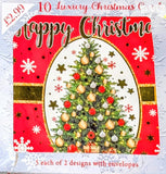 10 Pack Of Christmas Cards - Tree