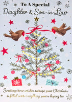 Daughter & Son In Law Christmas - Large Robins & Tree
