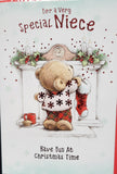Niece Christmas - Cute bear and Fireplace