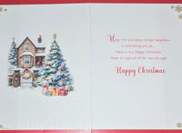 To All The Family Christmas - Traditional Tree On Right