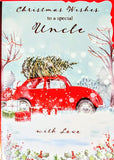 Uncle Christmas - Traditional Tree On Car