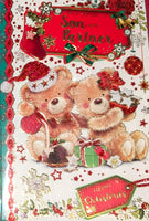 Son & Partner Christmas - Cute Bears With Gifts