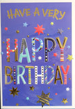 Open Male Birthday - Dark blue