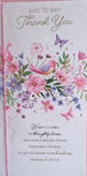 Thank You - Slim flowers and Bird