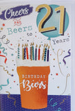 21 Male Birthday - Cheers and Beers